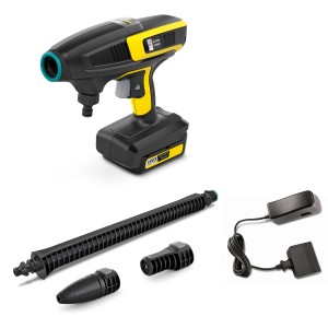 Kärcher Akku-Mitteldruckreiniger KHB 6 Battery Set mit Zubehör und Akku.