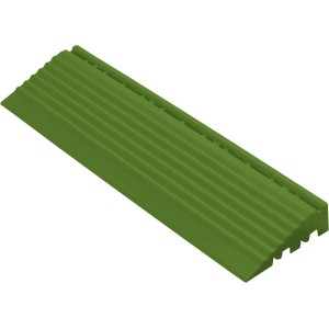 Grünes Florco Kunststoff-Seitenteil mit Öse für 30x30 cm Klickfliesen.