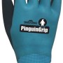 Hellblau-navy Winter Arbeitshandschuh Pinguin Gr. 10 mit Latexbeschichtung.