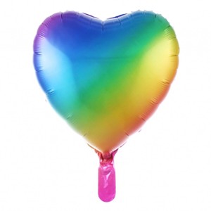 Mehrfarbiger Herz Folienballon (Ø 42cm) von Party Factory für Partys und Dekoration.