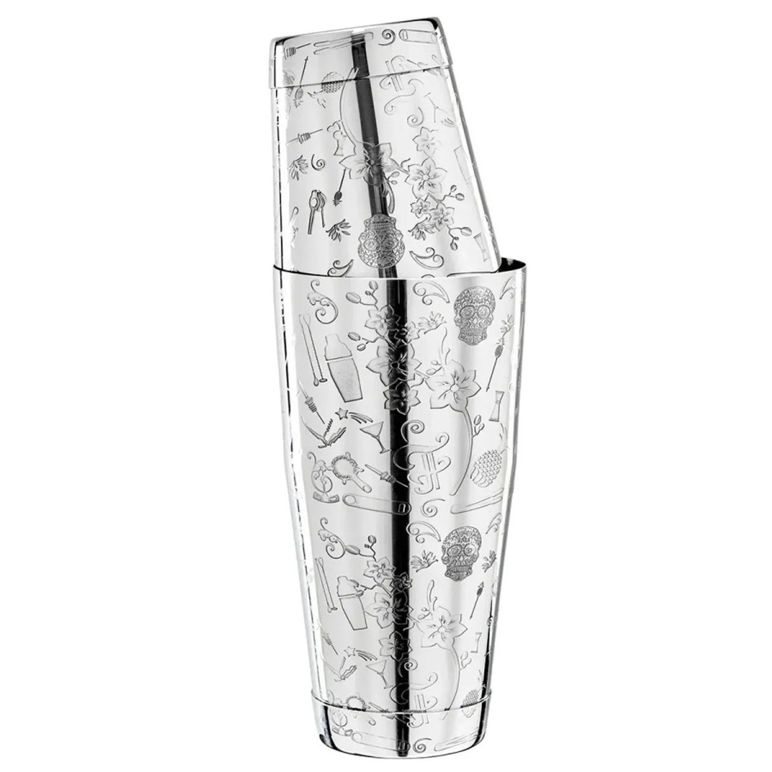 Ich-Zapfe Cocktailshaker TIN On TIN Edelstahl 800 Ml/500 ml mit Gravur