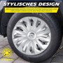 Michelin MX-FS Radzierblende, silberfarben, 4er-Set für PKW. Optisches Tuning für Ihr Auto.