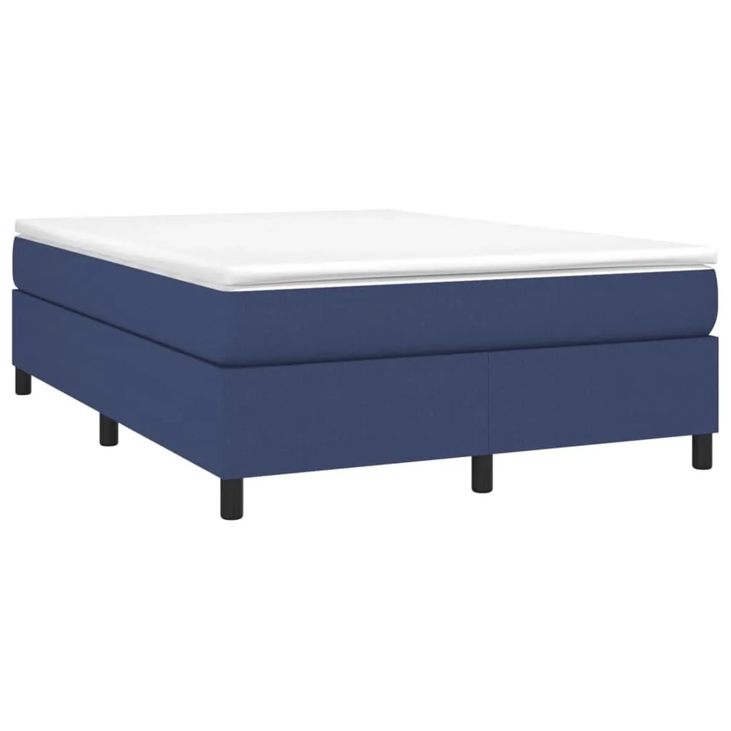 vidaXL Boxspringbett mit Matratze Blau 140x200 cm Stoff 3144429 günstig online kaufen