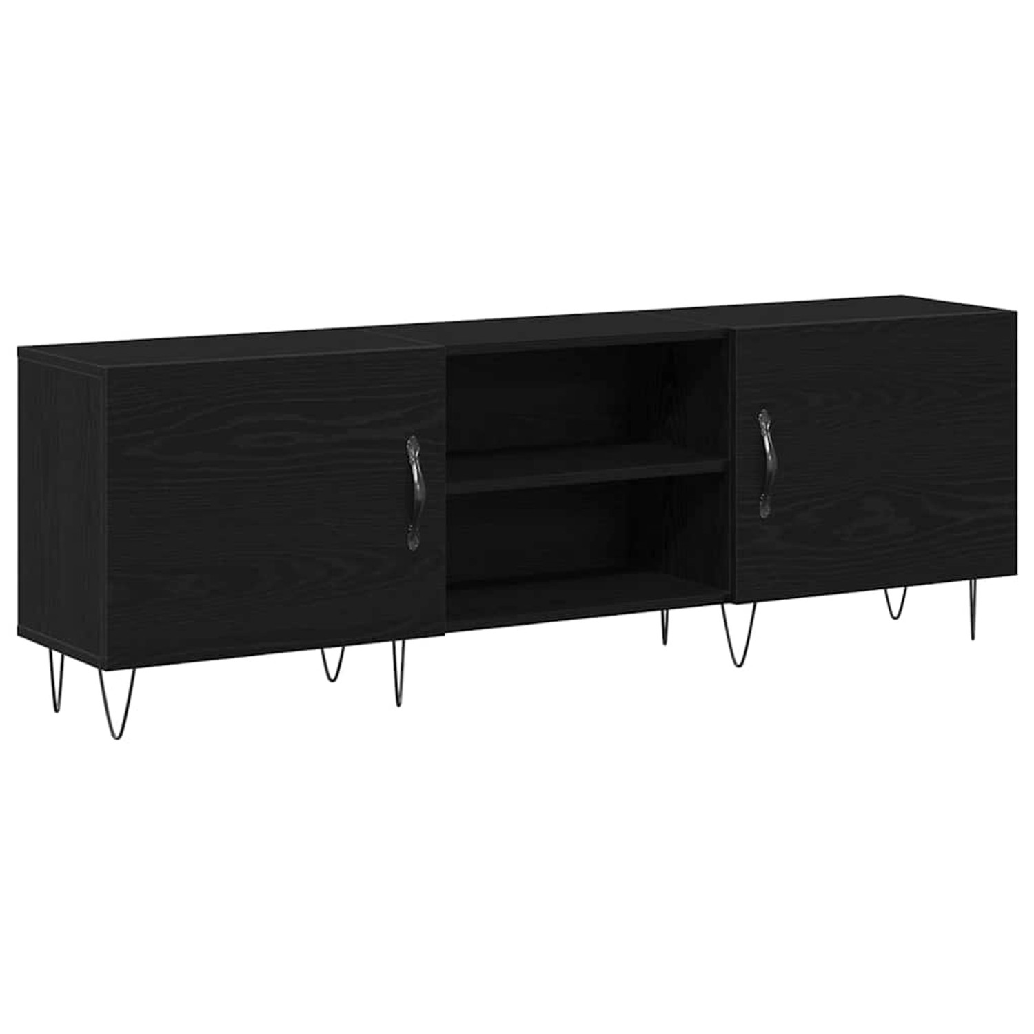 vidaXL TV-Schrank Schwarz Eichen-Optik 150 x 30 x 50 cm Holzwerkstoff 86296 günstig online kaufen