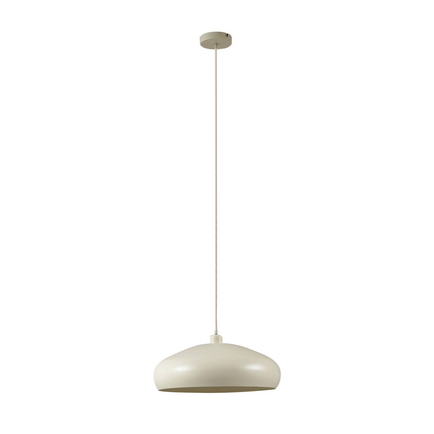 Lindby Pendelleuchte Elover 10030149 Modern in Creme aus Metall 1-flammig E günstig online kaufen
