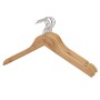 Domopak Living Holzkleiderbügel, 8er Set, Naturholz mit Metallhaken für textile Aufbewahrung.
