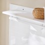 SoBuy Wandgarderobe Garderobenleiste mit Regal und Haken Garderobenpaneel für Flur FHK36-W_7