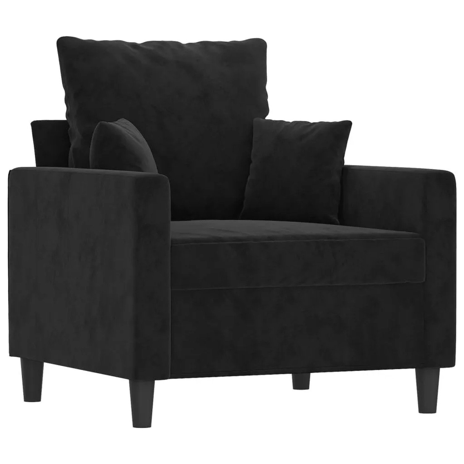 vidaXL Sessel Schwarz 60 cm Samt 359288