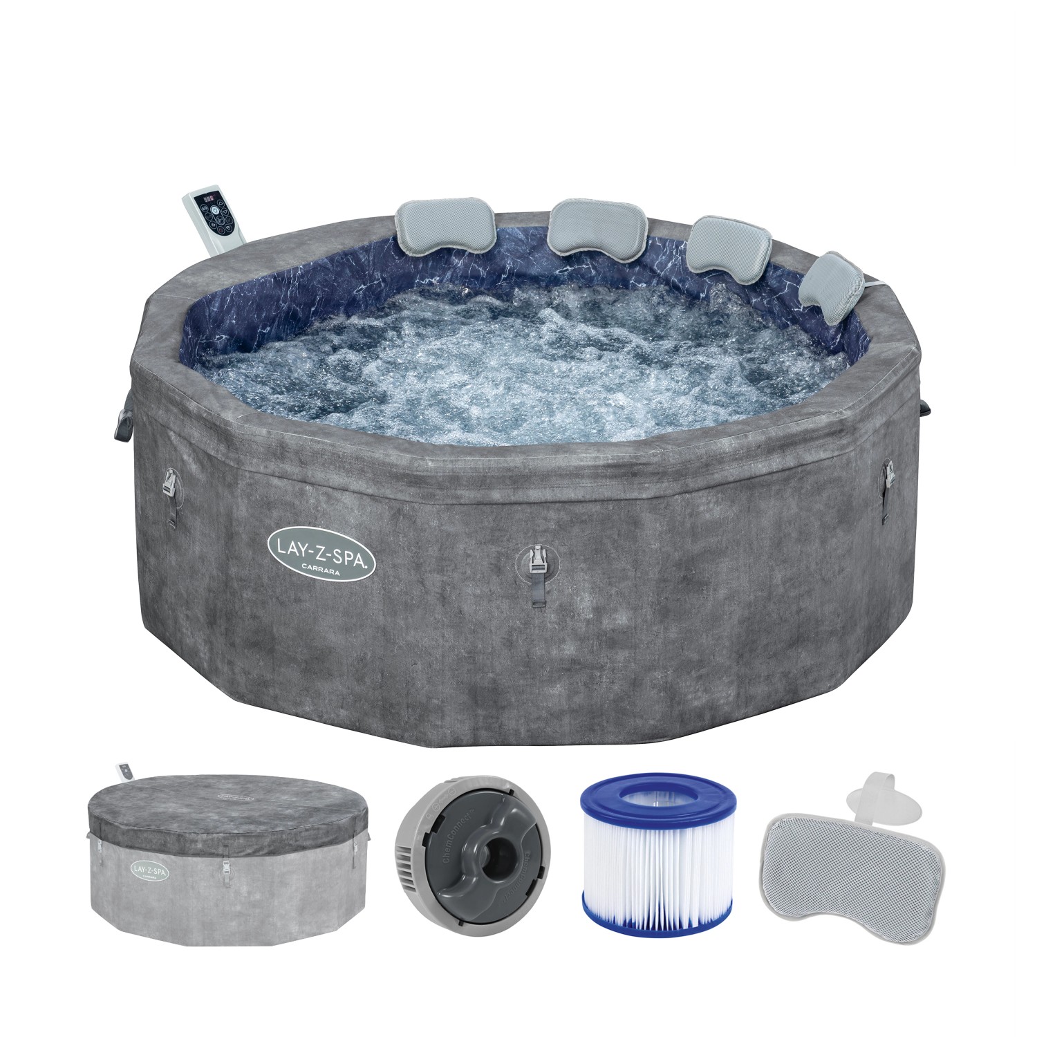 Bestway Whirlpool Carrara AirJet 6 Personen Ø 170 cm x 65 cm günstig online kaufen