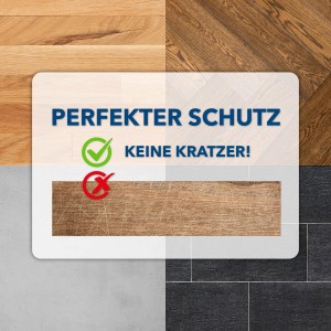 Karat Bodenschutzmatte für Hartböden, halbtransparent, 90x120cm. Kratzschutz für Laminat, Parkett und Fliesen.