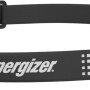 Energizer Kopflampe Universal mit 3 LEDs, schwarzem Stirnband und Batterien.