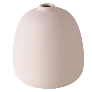 Beige Boltze Home Vase Nomia, Ø 18 cm, aus Steingut, modernes Deko-Highlight für den Innenbereich.