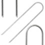 AMANKA Erdanker U-Form aus verzinktem Stahl, 150mm lang, 3,2mm Ø. Robuste Befestigung für Garten & Camping.