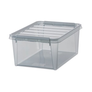Graue SmartStore Colour 15 Aufbewahrungsbox mit Deckel, ideal zur Lagerung und Organisation.