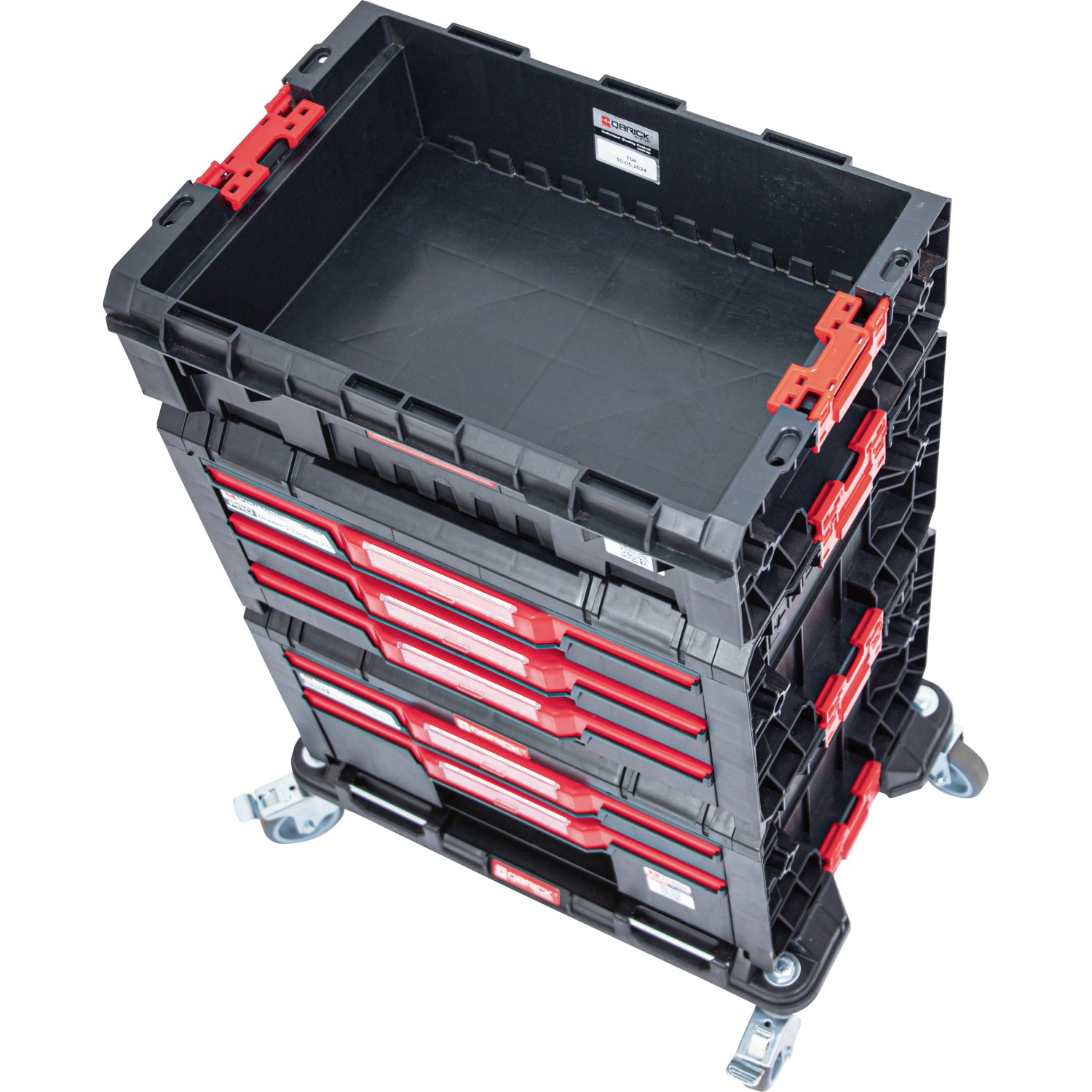 Qbrick Werkzeugwagen PRO Drawer Workshop-Set 2.0 mit Schubladen und Rollen.