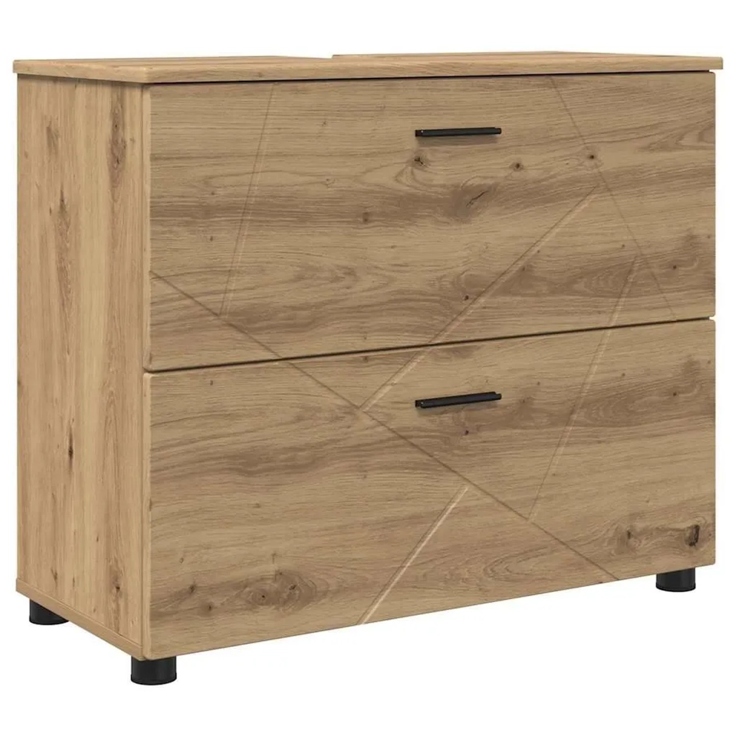 vidaXL Badezimmerschrank mit Speicher Artisan-Eiche 76,5 x 35 x 64 cm 883303