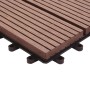 MCW WPC Bodenfliese Sarthe, Coffee Linear, Holzoptik für Balkon und Terrasse.