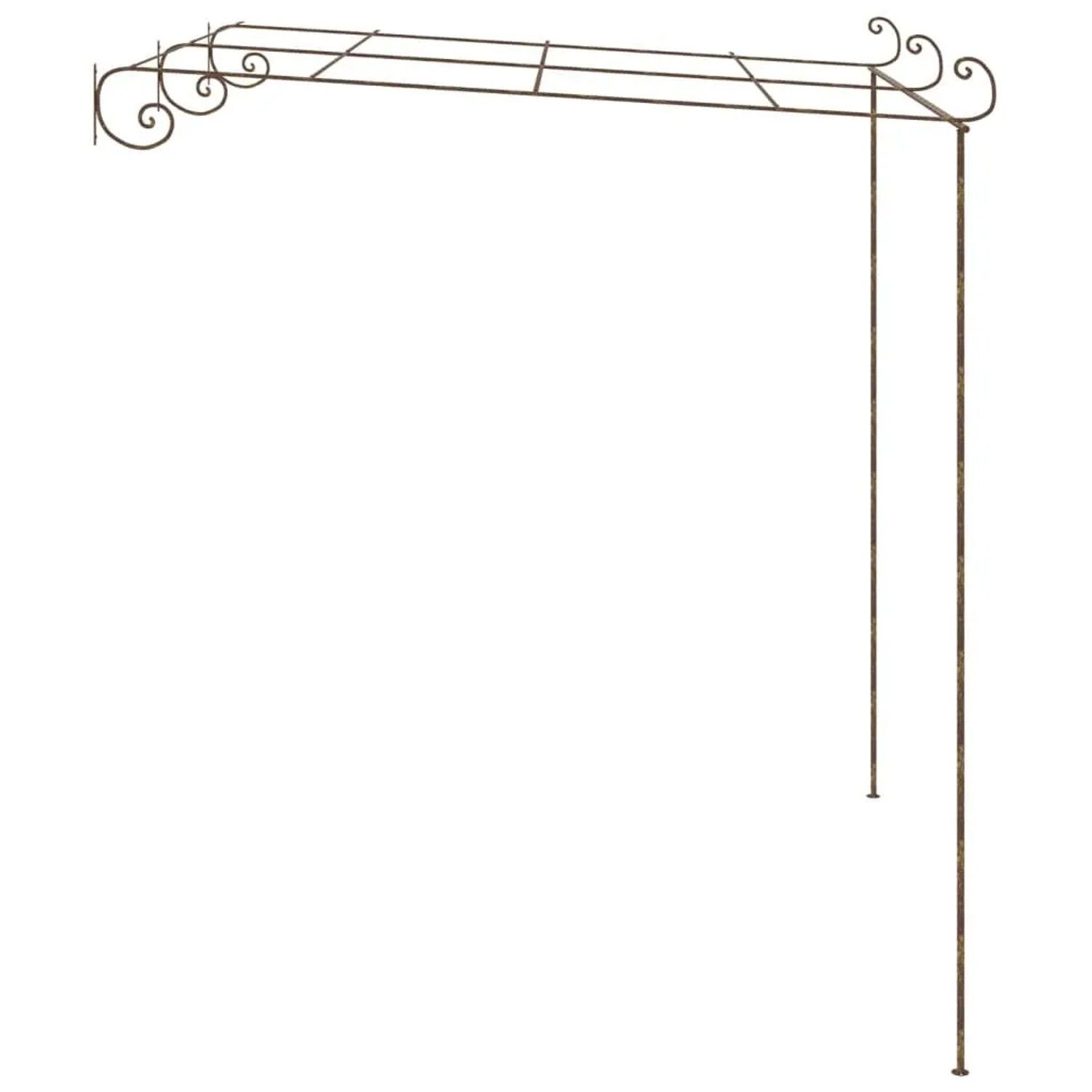 DELUKE Pergola Aus Eisen RITTO 3x3x2,5m Antik-Braun Rankhilfe Pergola Aus Metall Bausatz Freistehend Sonnenschutz Gartendeko Gartenpergola_3