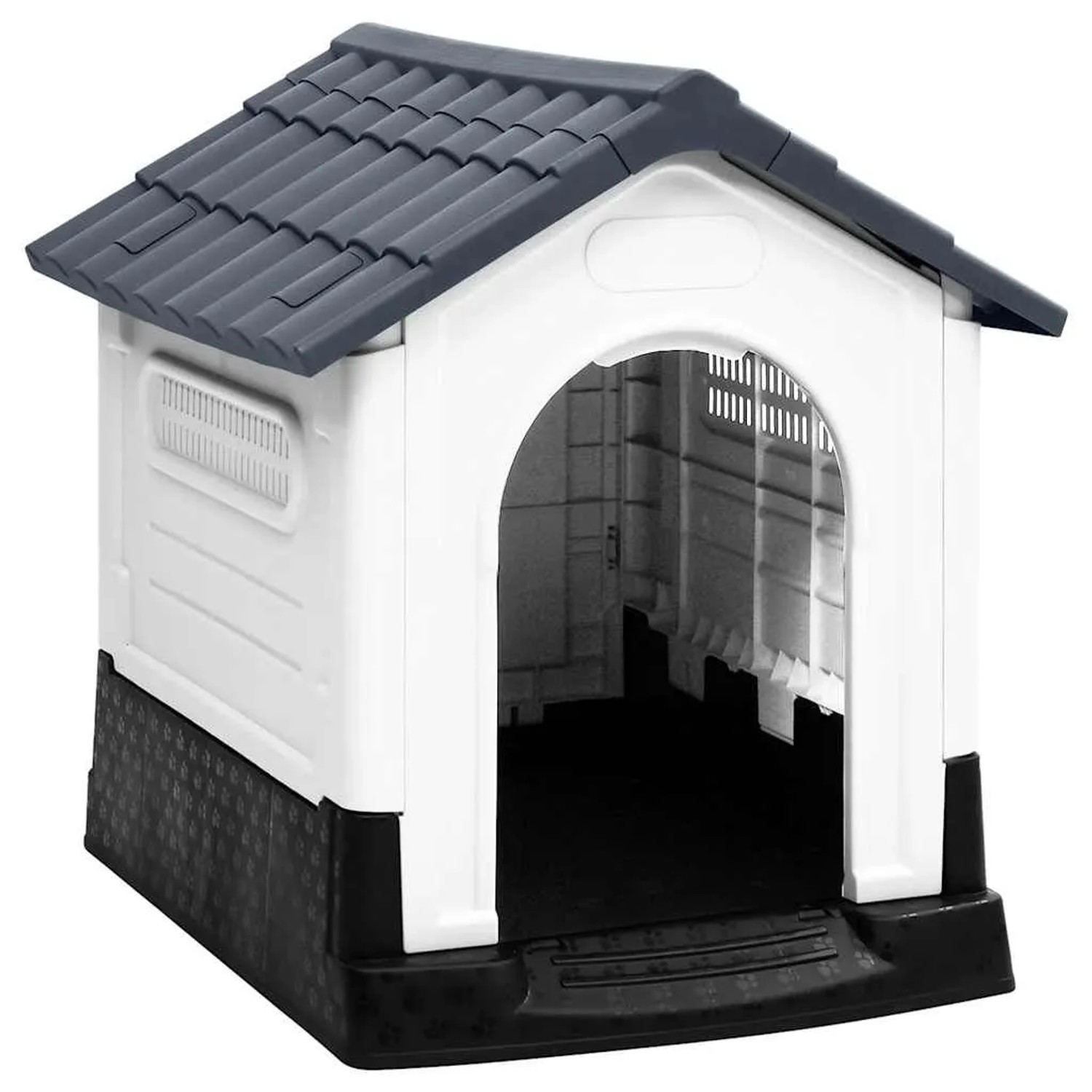 vidaXL Hundehütte Grau 57x68x66 cm Polypropylen 152228