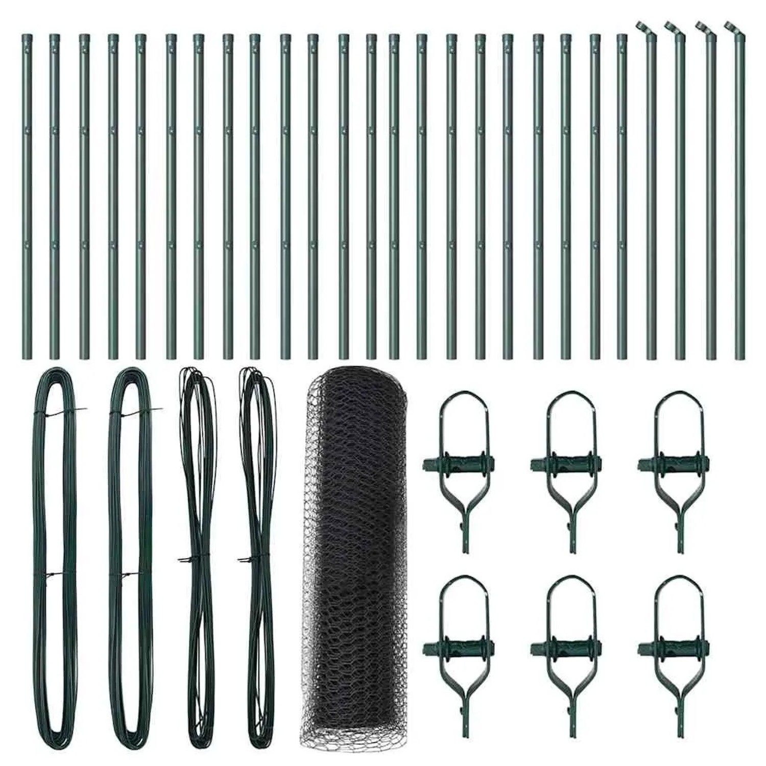 vidaXL Zaunpfosten Grau 50 x 0,6 m 13 mm Maschenweite Stahl und PVC 3352841 günstig online kaufen