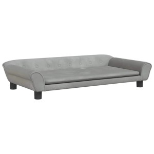 vidaXL Hundebett Hellgrau 100x50x21 cm Samt 172006