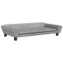 vidaXL Hundebett Hellgrau 100x50x21 cm Samt 172006