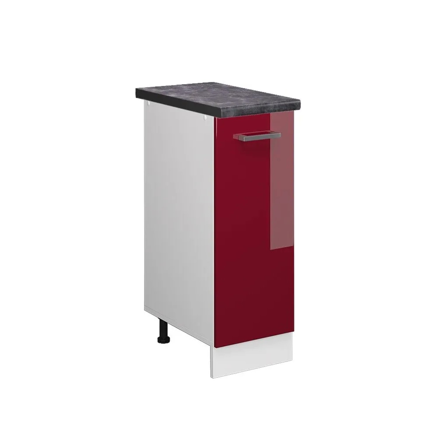 Vicco Apothekerschrank R-Line Rot Hochglanz 30 x 82 AP Anthrazit Opt3