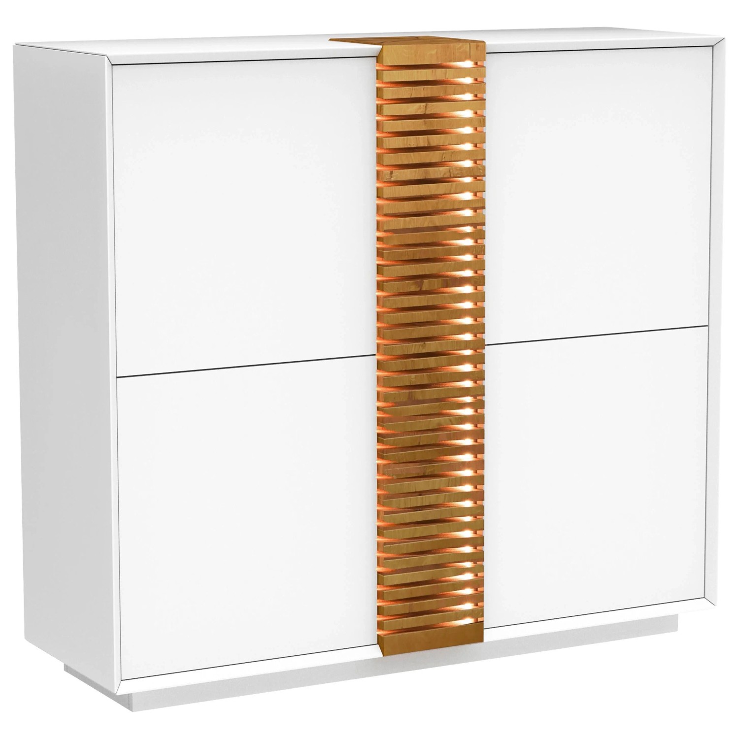 Premium Living Highboard Giovanni Weiß/Eichefarben
