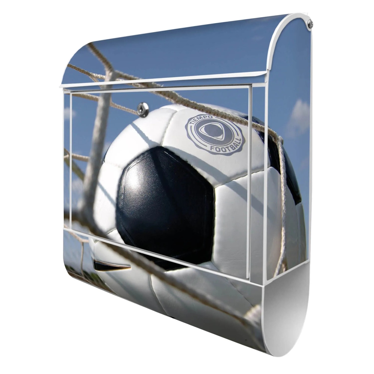 Banjado Design Briefkasten Weiß Pulverbeschichtet 39x47x14cm 2 Schlüssel Mi günstig online kaufen