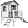 Axi Lodge XL Spielhaus mit grauer Rutsche, Holz, 167x240x189 cm. Klassisches Design für Kinder.
