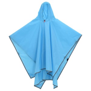 vidaXL Regenponcho mit Kapuze 2-in-1-Design Blau 223x145 cm 4004198