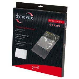 Dynavox Schallplattenhüllen Single, 50er-Set: Schutzhüllen für 7-Zoll-Schallplatten, archivfest und antistatisch.
