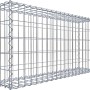 Gabiona Gabionenkorb, 50x100x20 cm, Maschenweite 5x10 cm, Drahtkorb für Einfassungen und Mauern.