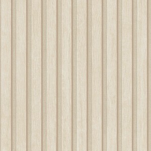 Bricoflor Akustikpaneele Tapete in Creme Beige mit Holzoptik für Wohn- und Schlafräume.