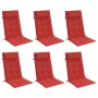 vidaXL Hochlehner-Auflagen 6 Stk Rot Oxford-Gewebe 361894_4