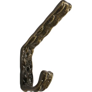 Wandhaken 2019, Altmessing brüniert, aus Metall gefertigt.