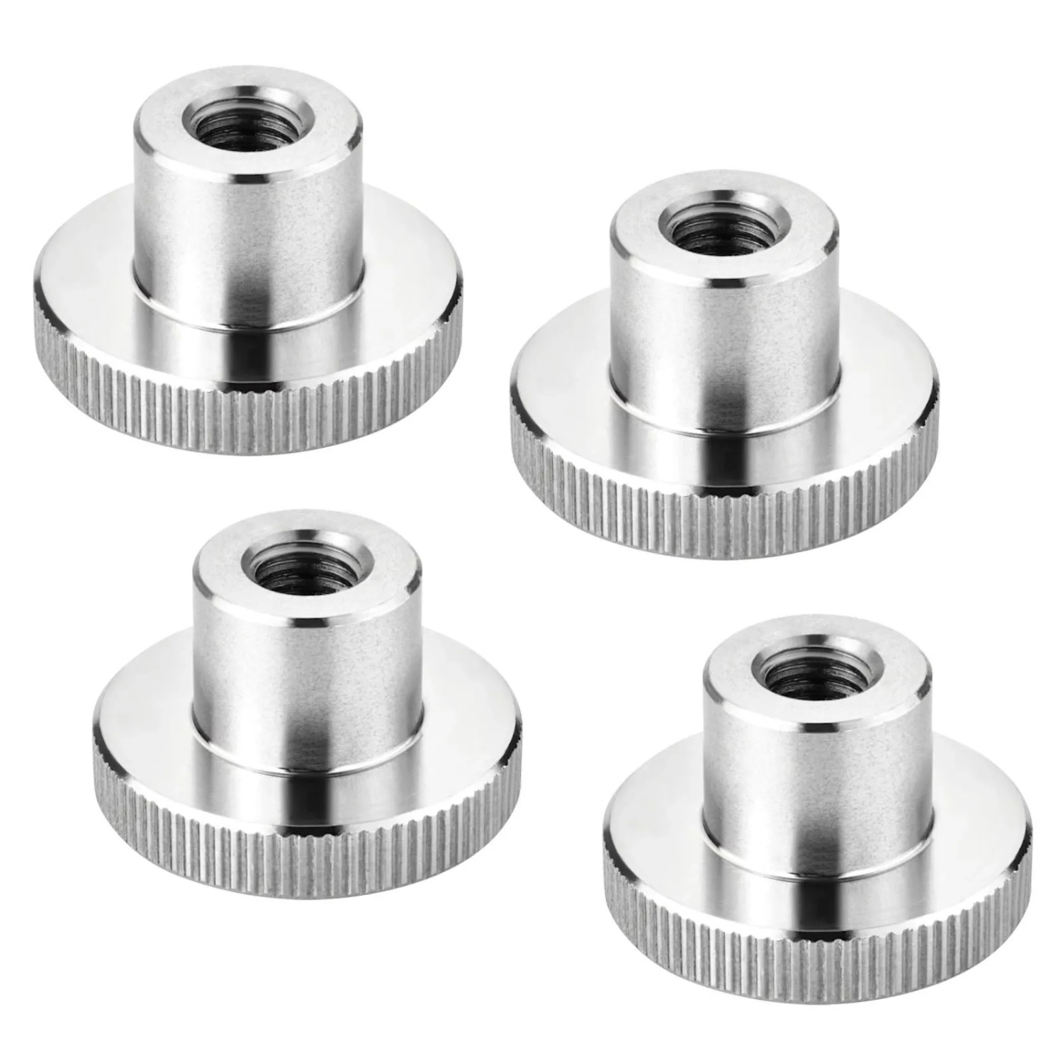 SOTECH 4er Set Rändelmutter M8 Edelstahl V2A SS304 Hohe Form DIN 466 Griffmutter
