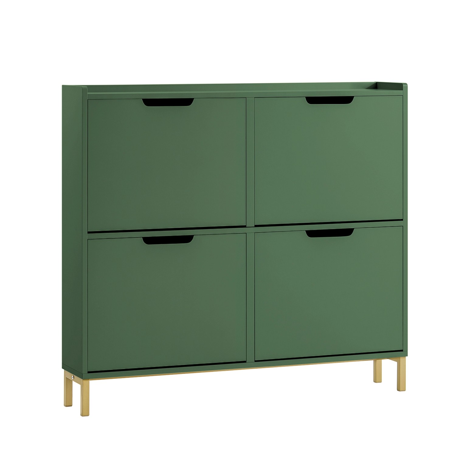 SoBuy Schuhschrank Schmal mit 4 Klappen Schuhkipper für Diele Flur FSR100-SY