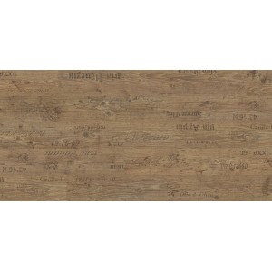 Kaindl Laminat 7mm Toscana Flair: Laminatboden in Holzoptik mit Schriftzügen.