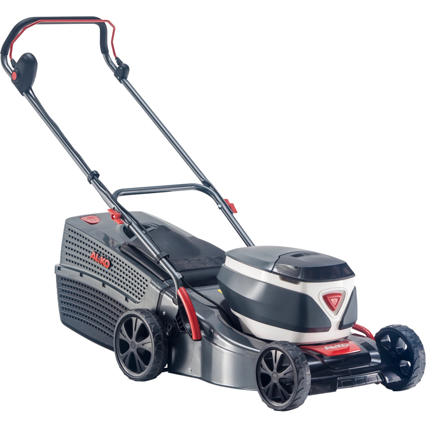 Al-Ko Akku-Rasenmäher 42.2 Li Comfort mit Akku und Ladegerät, graues Gehäuse.