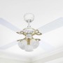 Weißer WESTINGHOUSE Deckenventilator Princess Trio 105 cm mit Beleuchtung und Zugketten.