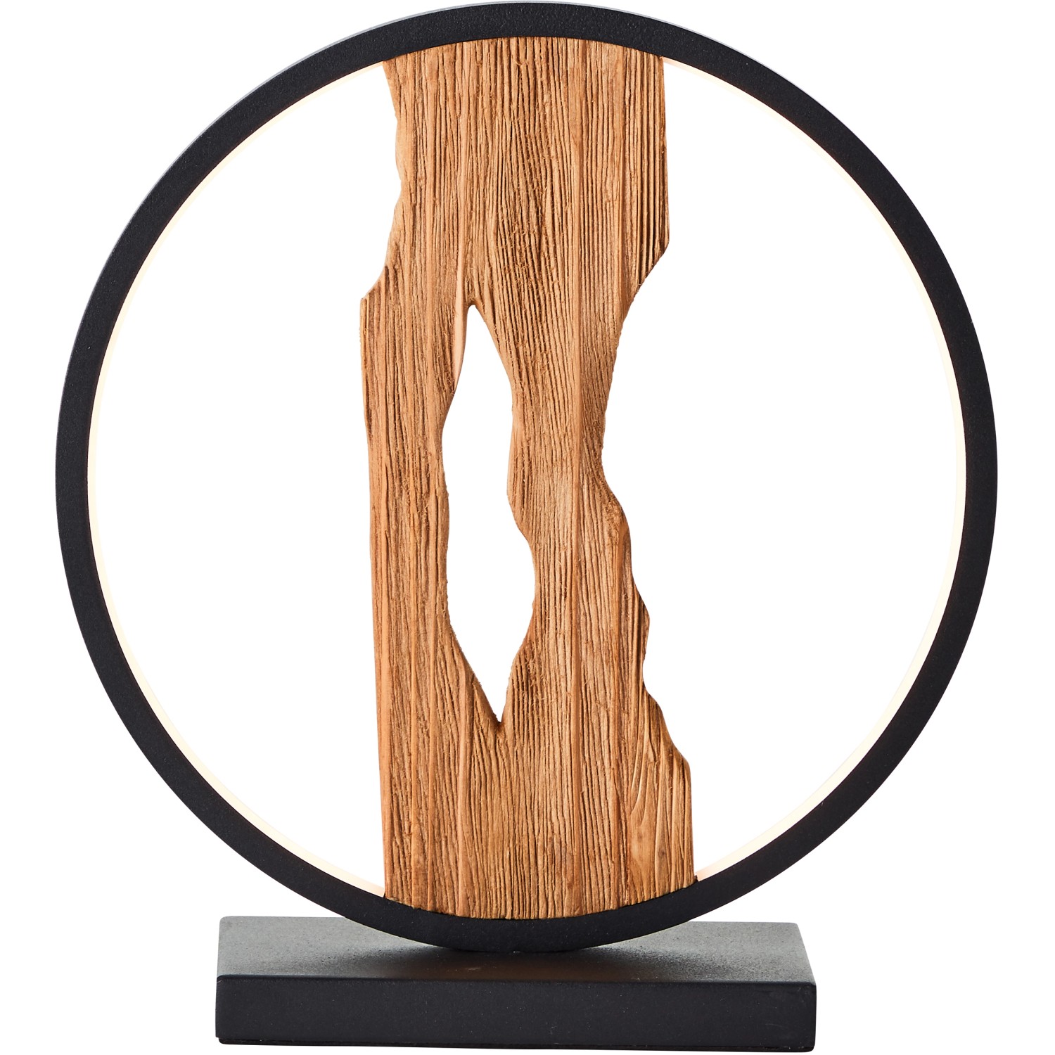 Brilliant LED-Tischleuchte Chaumont 28 cm Schwarz und Holz