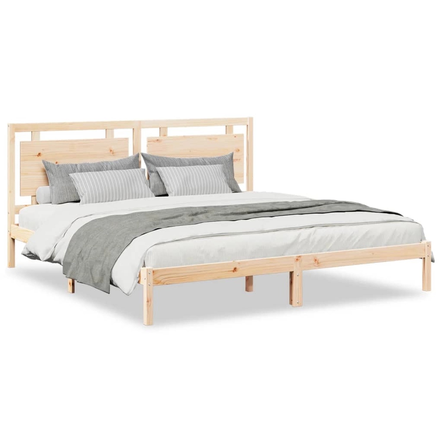 vidaXL Massivholzbett Extra Lang ohne Matratze 180x220 cm 3309205 günstig online kaufen
