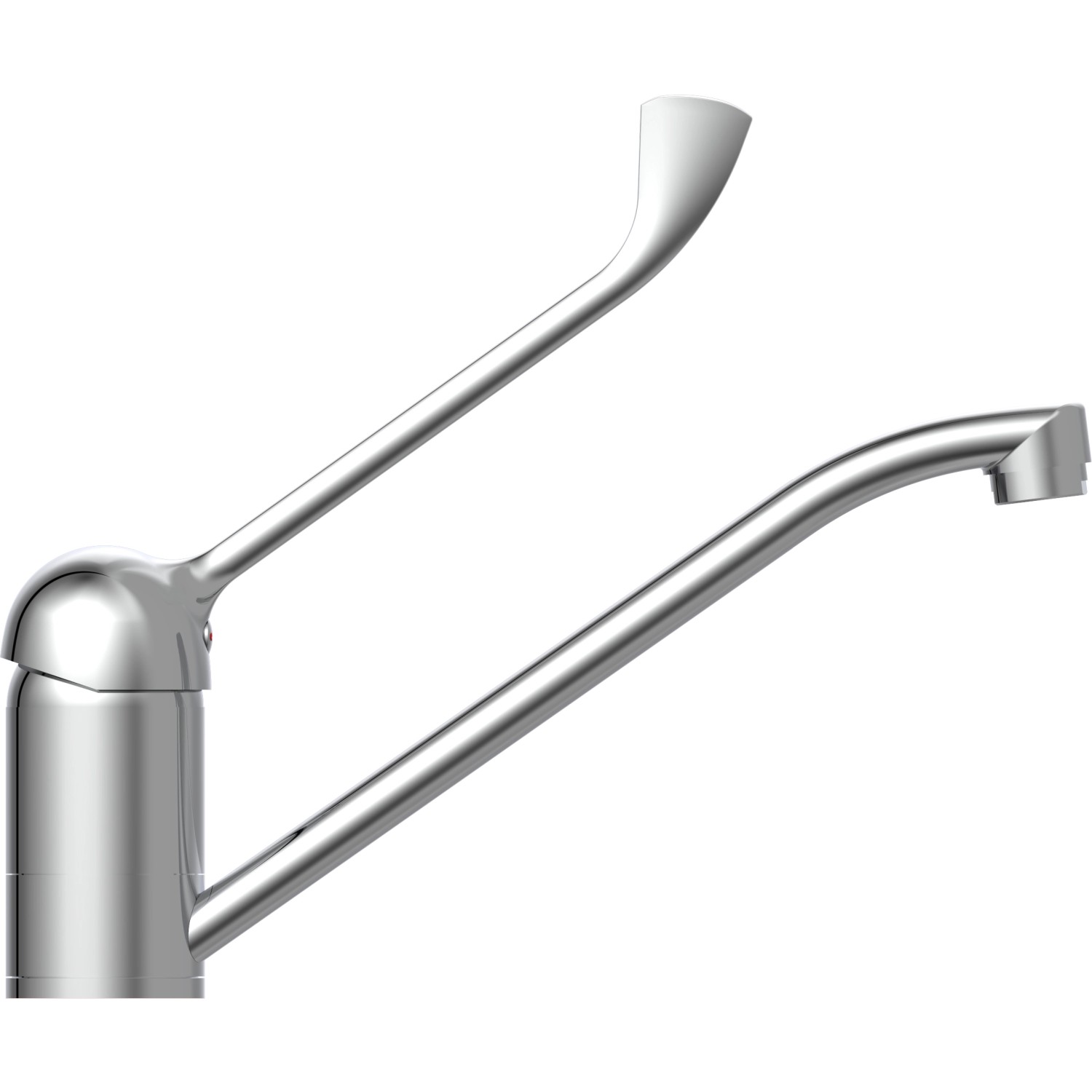 Verchromte Schütte Küchenarmatur Vital, Einhebelmischer mit hohem Auslauf.