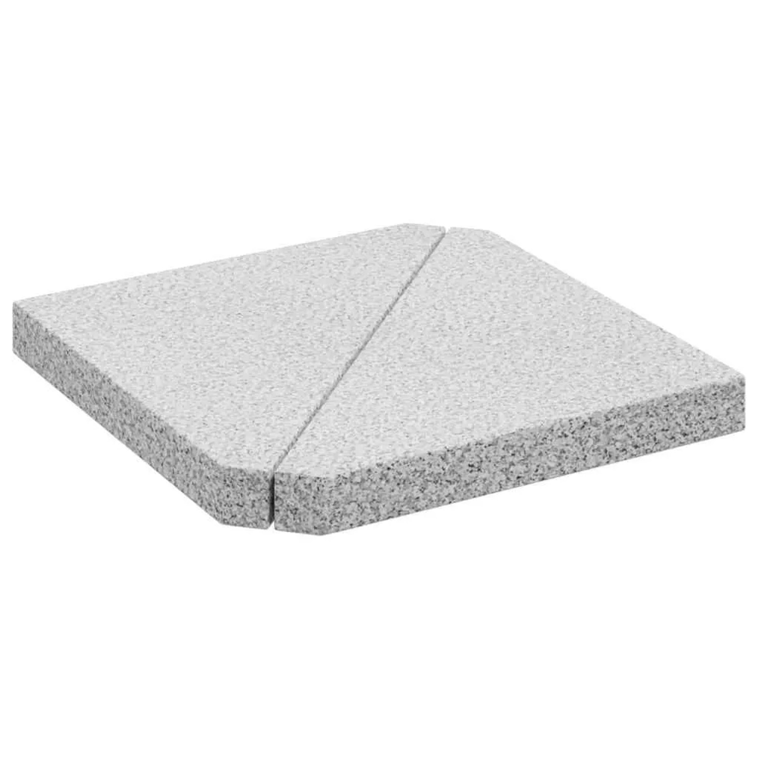 vidaXL Schirmgewichtsscheiben 2 Stk Grau Granit Dreieckig 14 kg 4100002