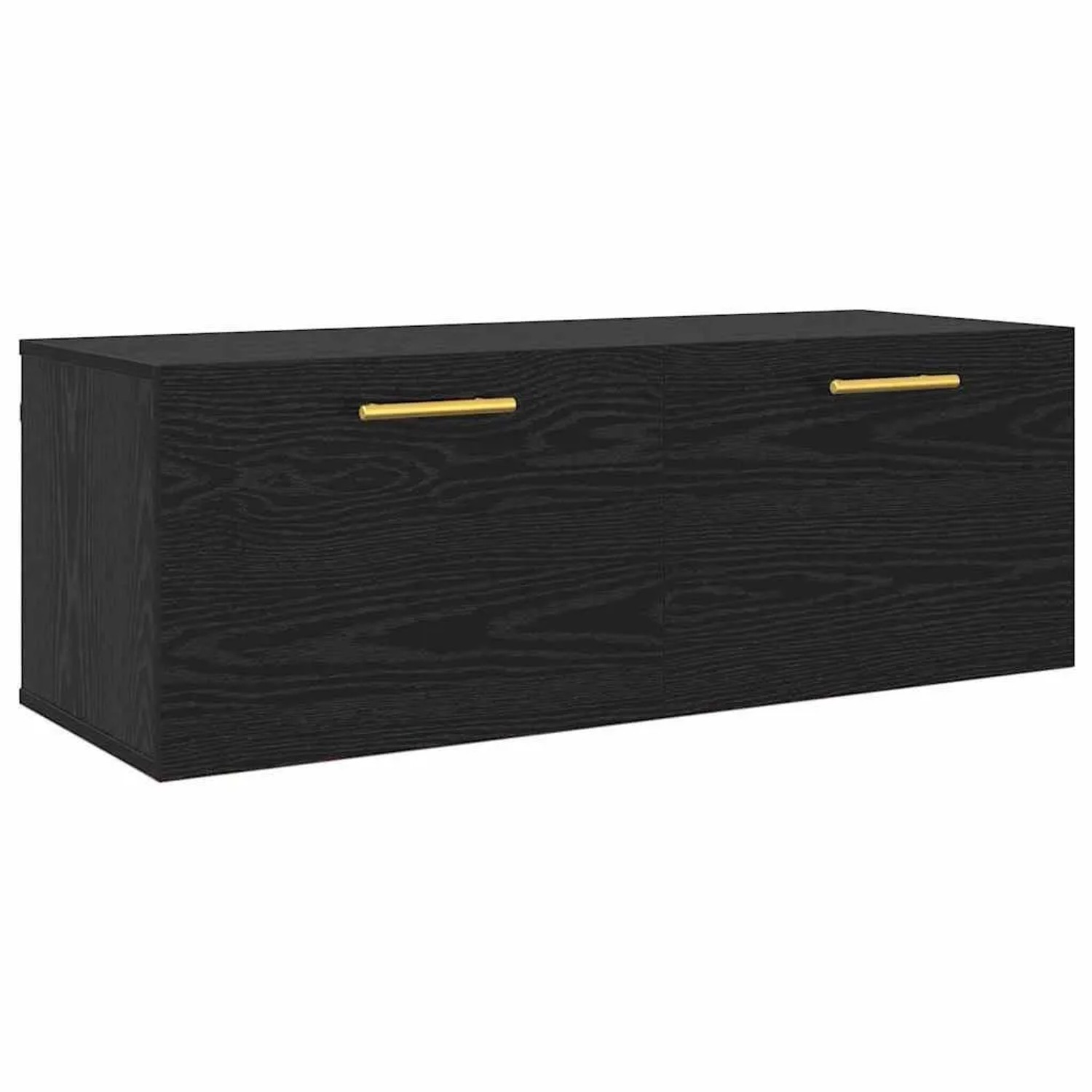 vidaXL Wandschrank Schwarz Eichen-Optik 100 x 36,5 x 35 cm 879566 günstig online kaufen