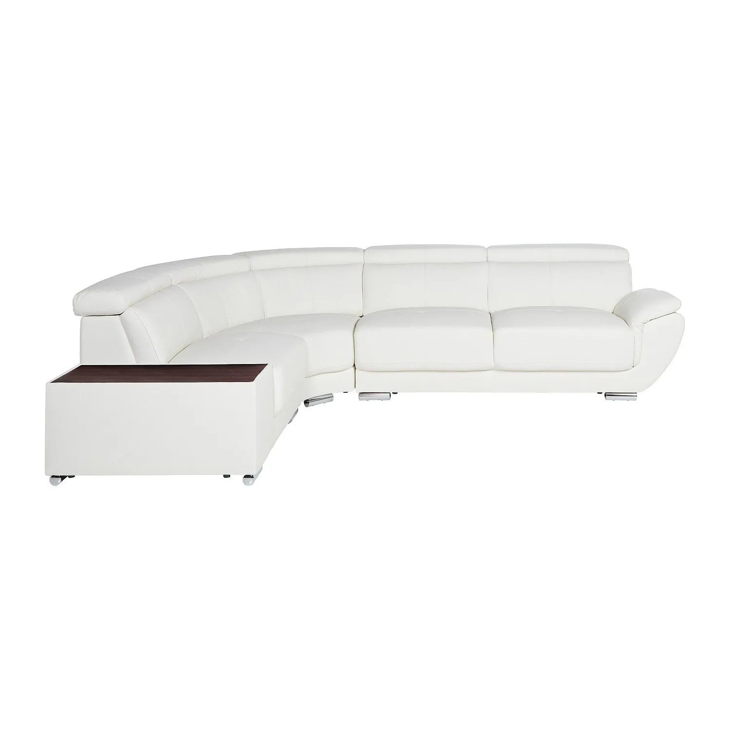 Vente-unique Sofa Ohne Schlafmöglichkeit Nahia Weiß 306 cm