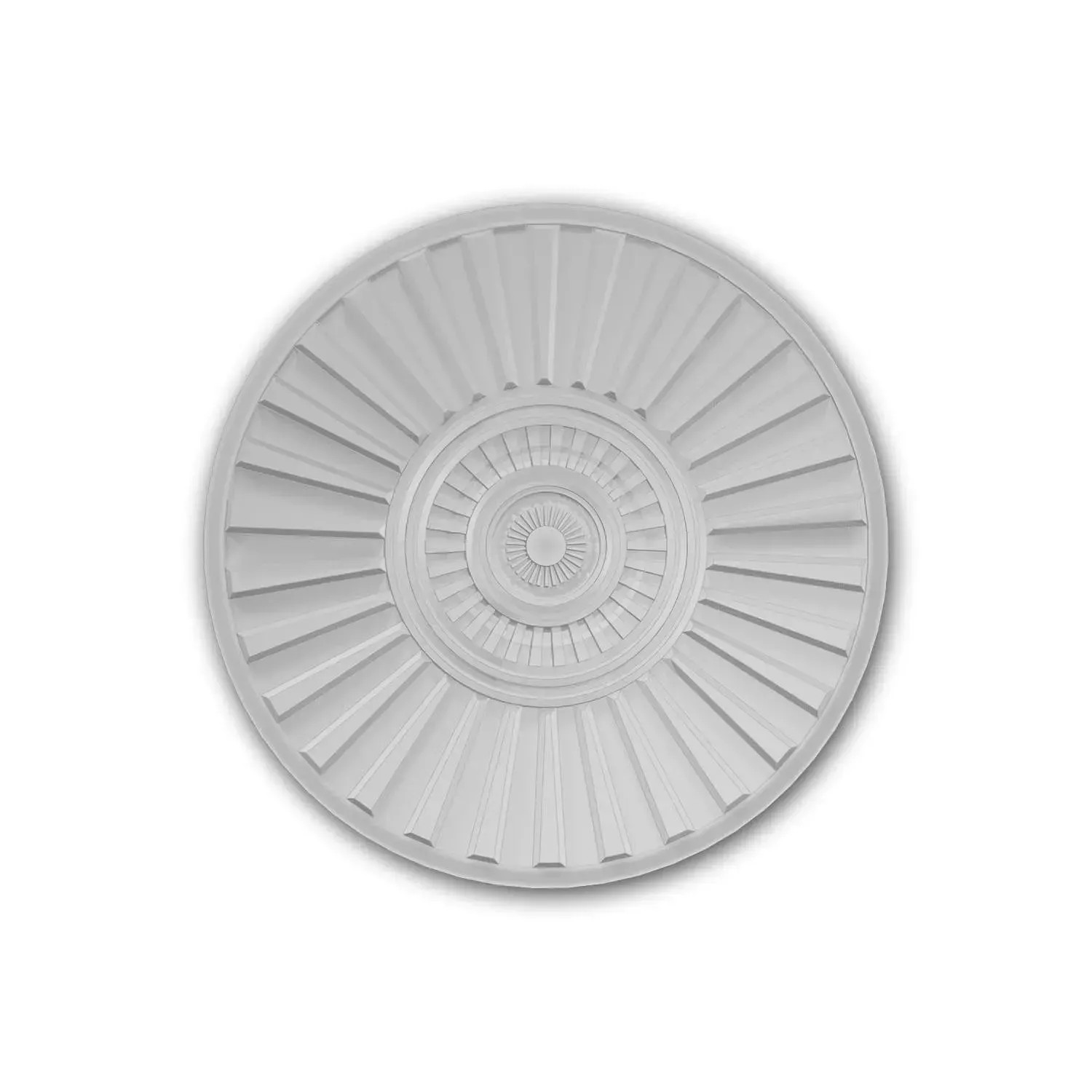 PROFHOME 156801 RoSette Medallion Zierelement 35 cm 35 cm x 35 cm x 1,6 cm Weiß