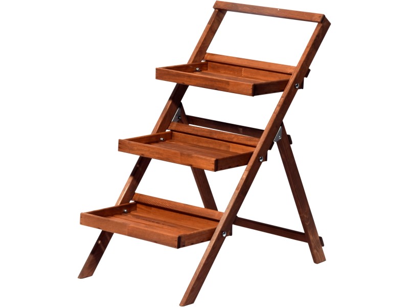 dobar Blumentreppe klappbar · Braun – Produktbild 1 von 8