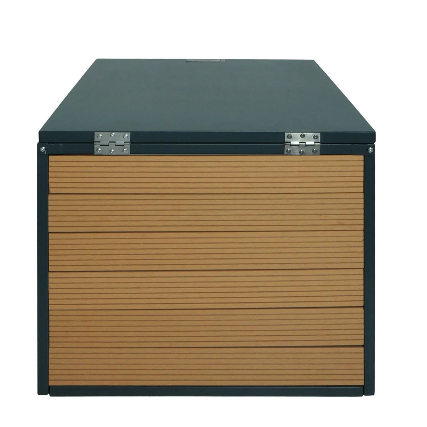 MCW XL Mähroboter-Garage mit Deckel L45 WPC Metall 43x70x90cm Eiche-Optik_9